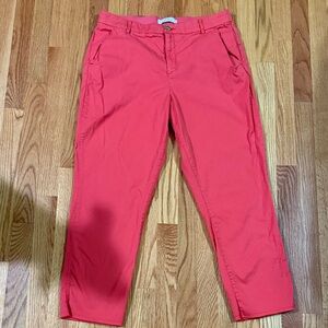 Lilly Pulitzer Coral Trousers with Gold Button
